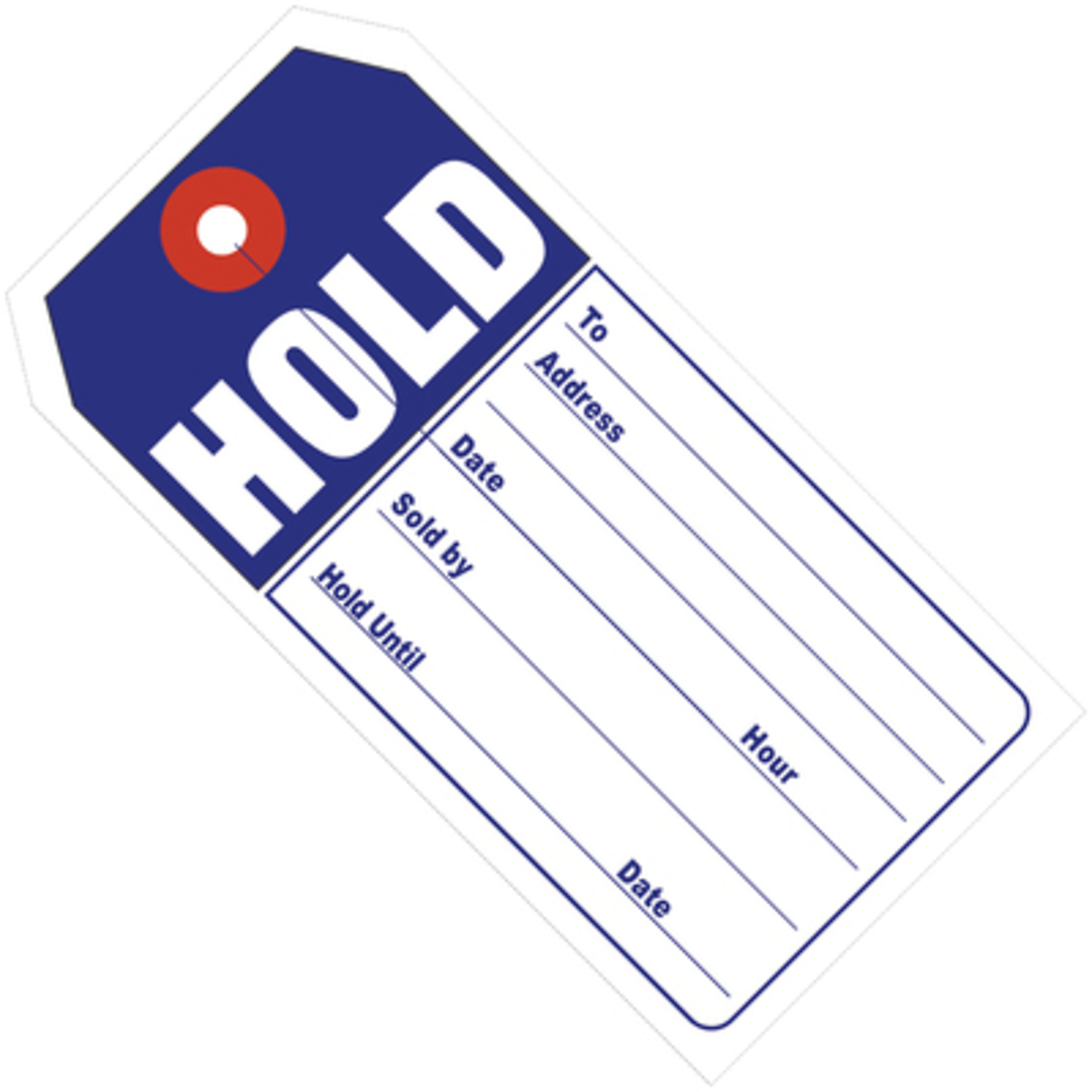 4 3/4 x 2 3/8in. "HOLD" Retail Tags 500/CS, Model# G26011
